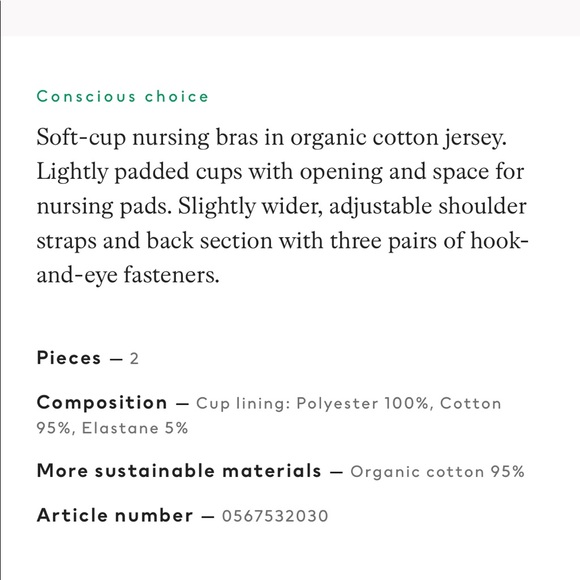 H&M 2 pack NWT nursing bras - Picture 6 of 6